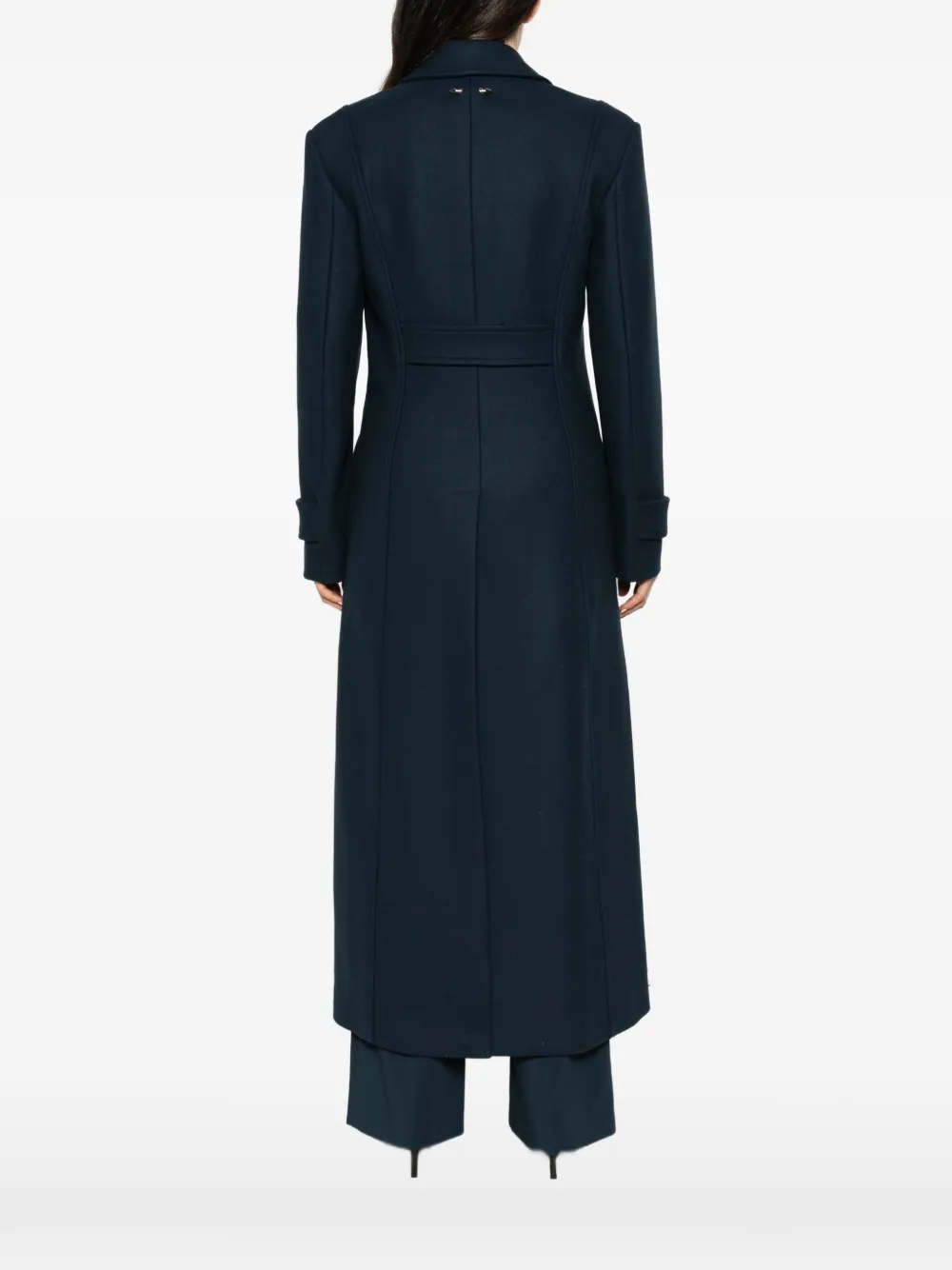 Patrizia Pepe double-breasted wool-blend coat Blauw