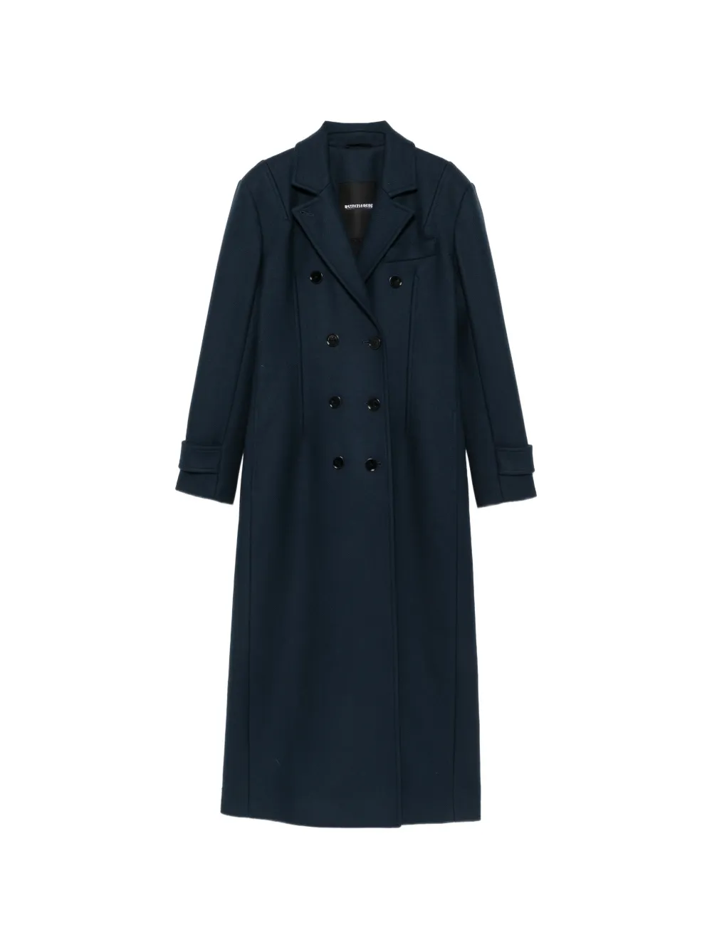 Patrizia Pepe double-breasted wool-blend coat Blauw