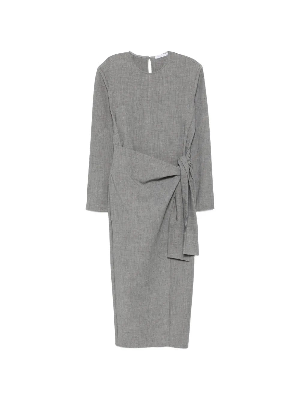 Patrizia Pepe tie-waist midi dress Grijs