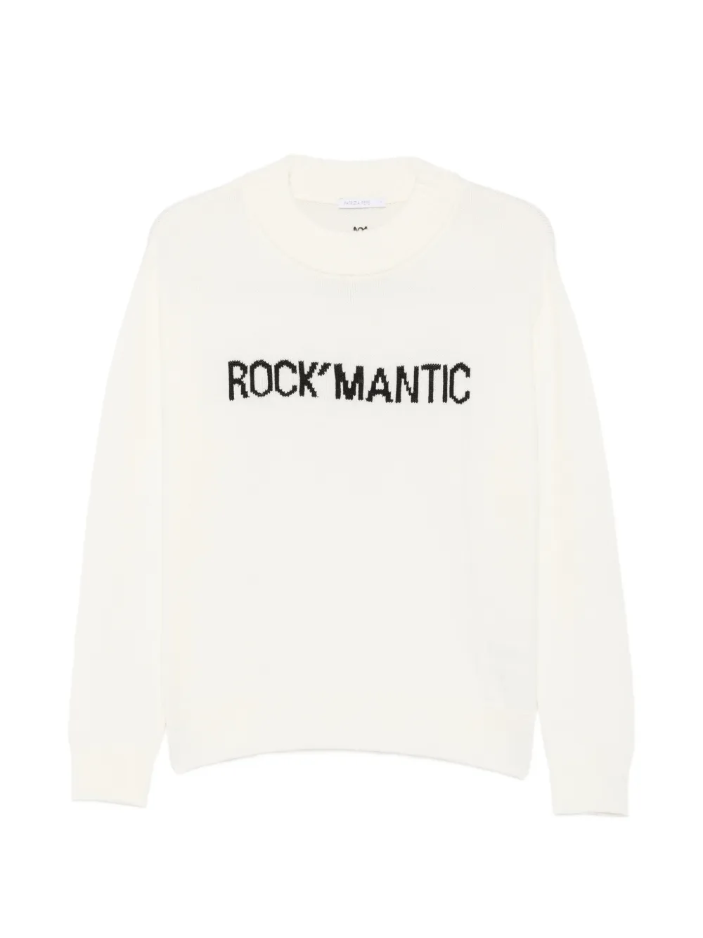 Patrizia Pepe slogan-print crew-neck sweater Wit