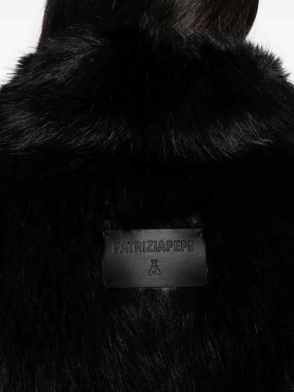 Patrizia Pepe faux-fur high-neck gilet Zwart