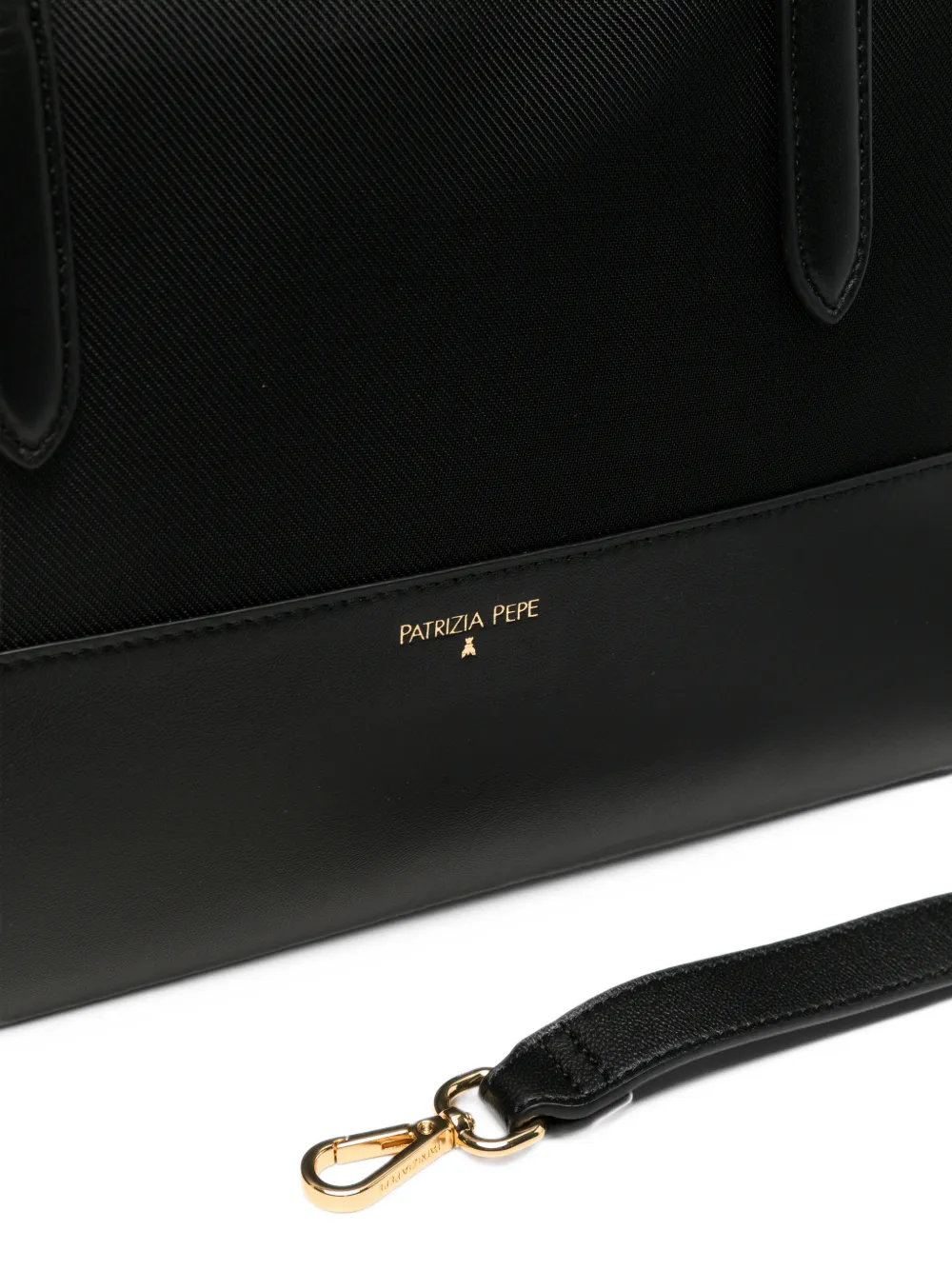 Patrizia Pepe Vedo Non Vedo mesh shopper Zwart