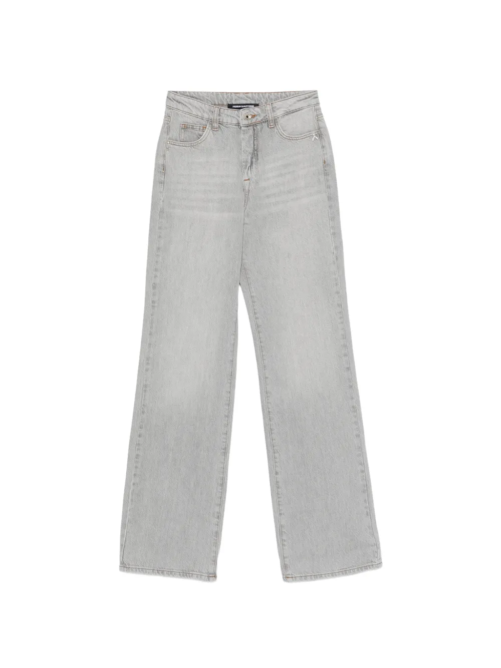 Patrizia Pepe Pantaloni a palazzo con placca logo - Grigio