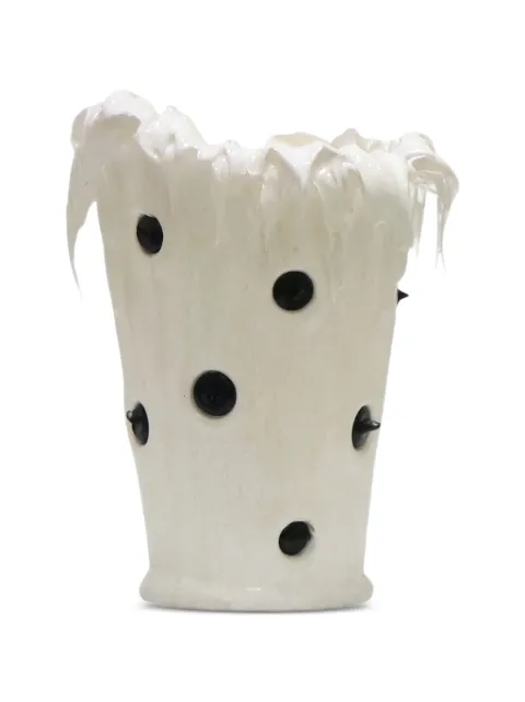 Alessandro Ciffo polka-dot drip-detail vase