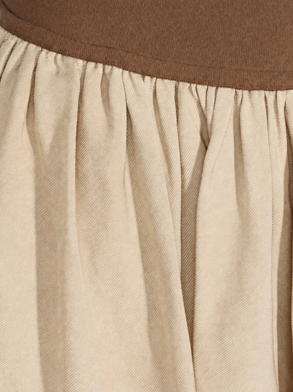 Uma Wang gathered elasticated maxi skirt Beige