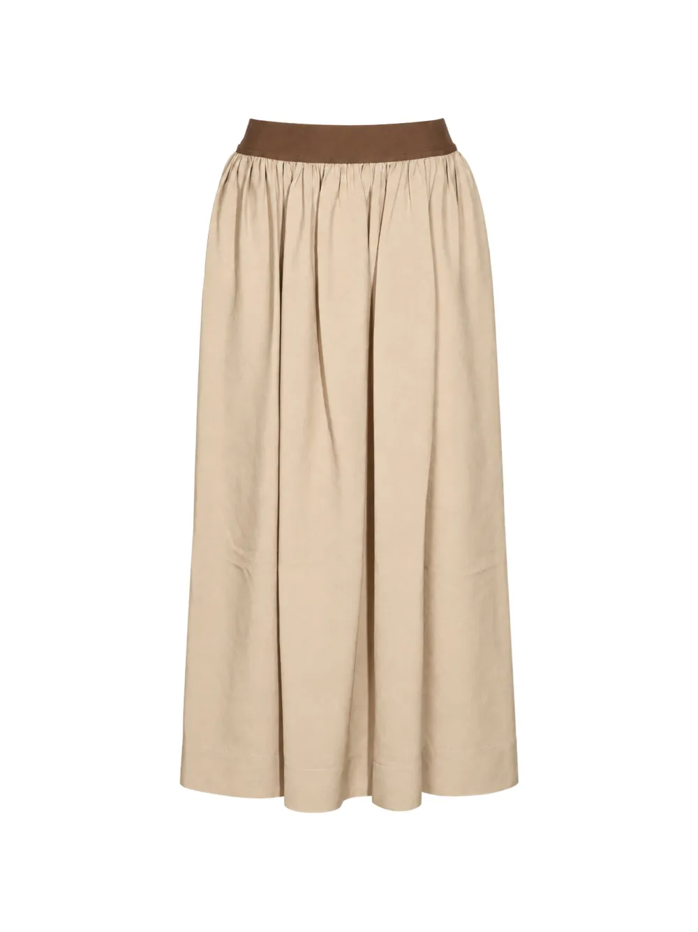 Uma Wang gathered elasticated maxi skirt Beige