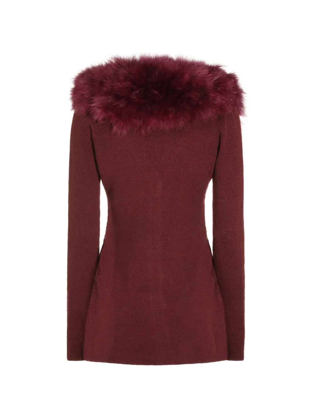 Blumarine Vest van imitatiebont Rood