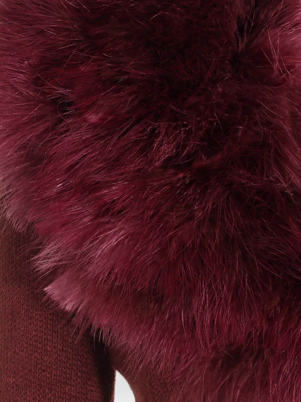 Blumarine Vest van imitatiebont Rood