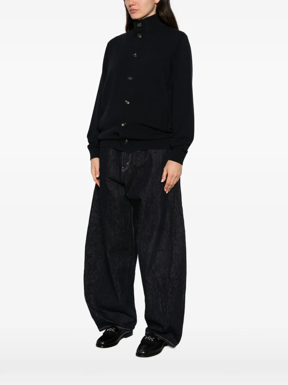 Filippo De Laurentiis button-up wool sweater Blauw