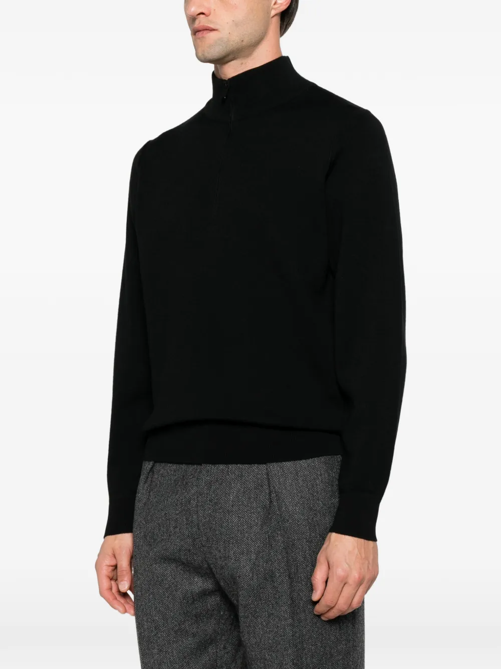 Filippo De Laurentiis half-zip sweater Zwart