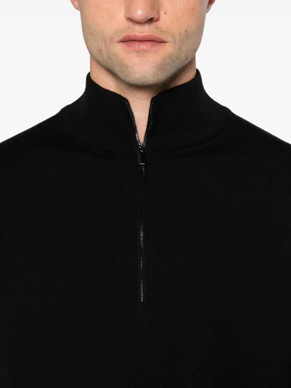 Filippo De Laurentiis half-zip sweater Zwart
