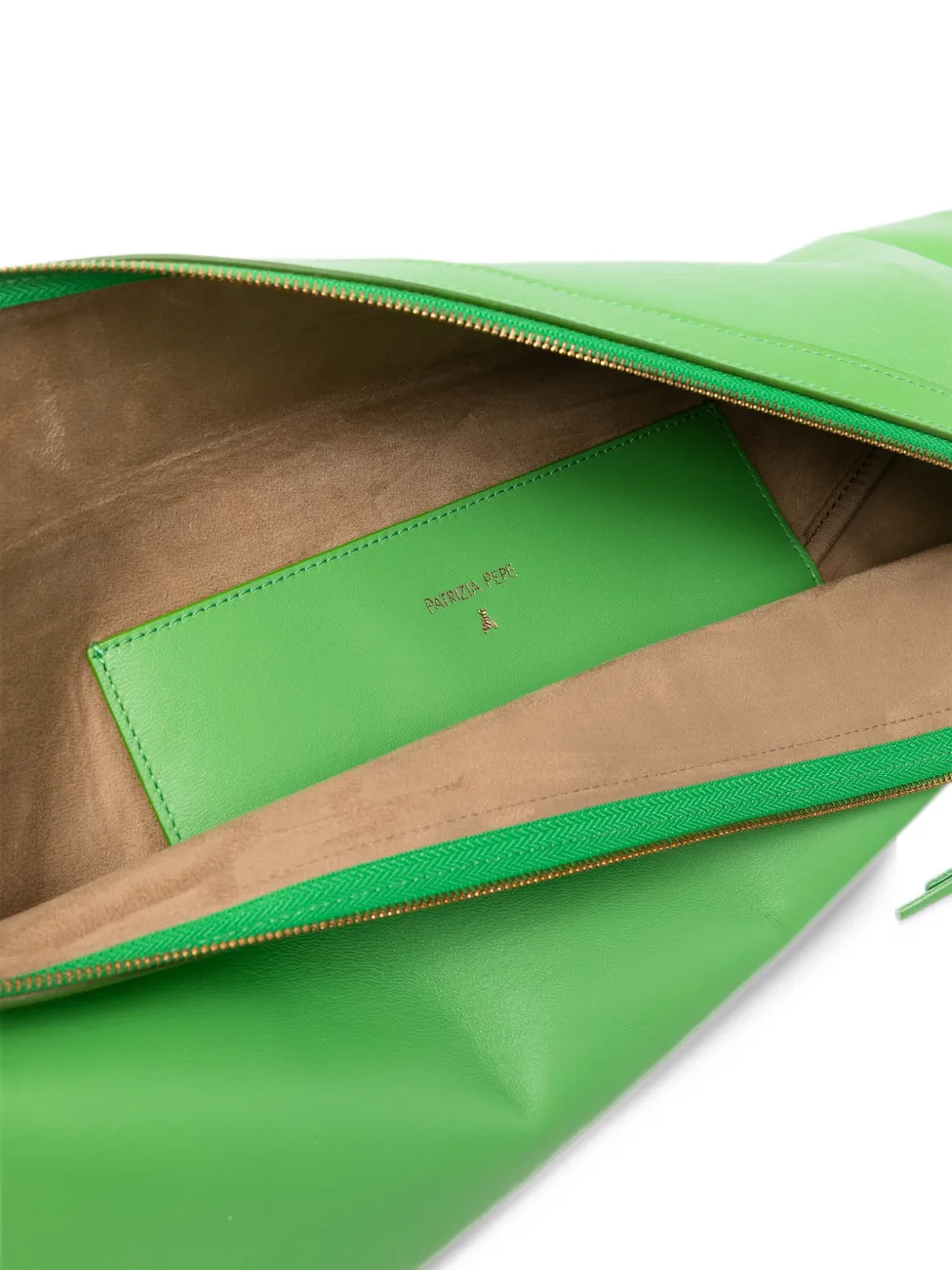 Patrizia Pepe Vedo Non Vedo leather clutch bags Groen