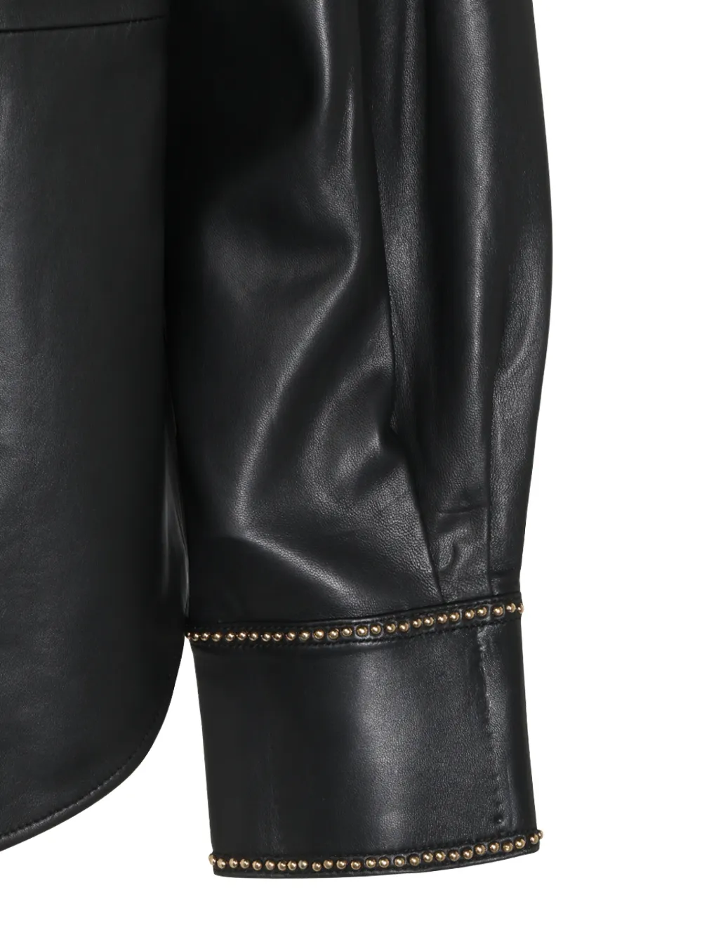 Blumarine studded leather shirt Zwart
