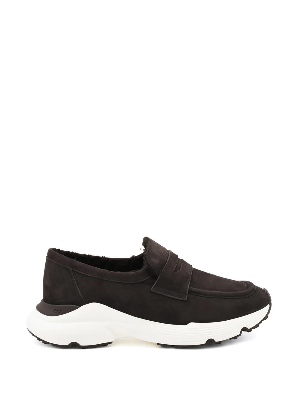 Tod's sporty loafers in nubuck - Marrone