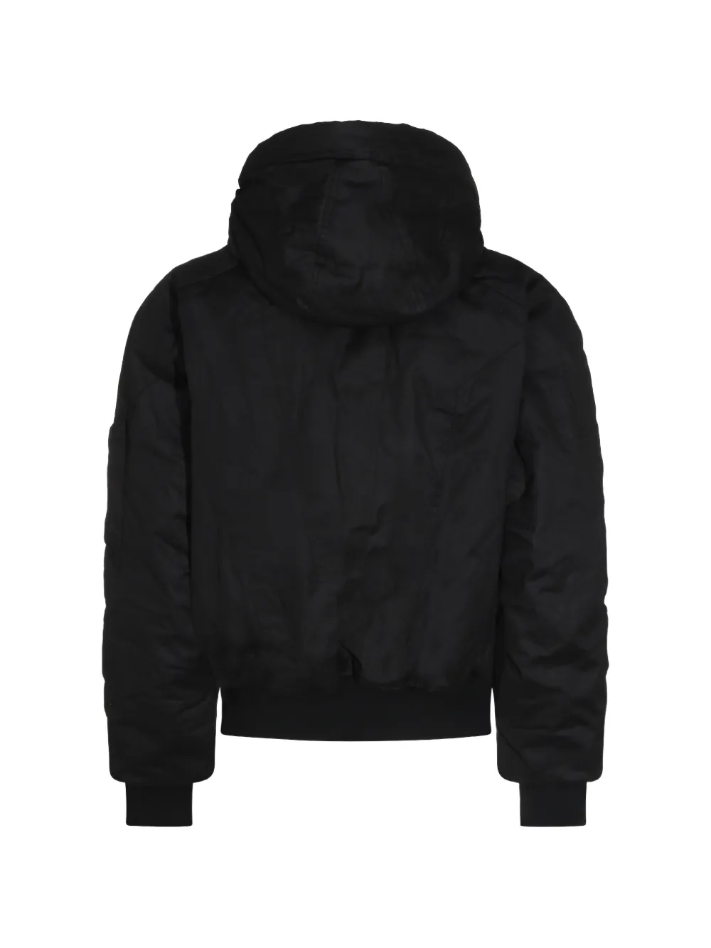 Thom Krom hooded ruched-sleeve jacket Zwart