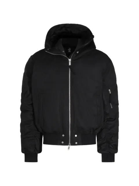Thom Krom hooded ruched-sleeve jacket