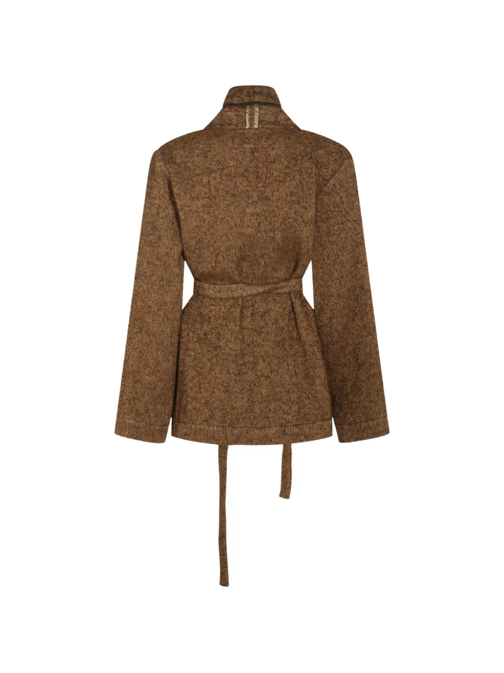 Uma Wang belted shawl-lapel cardigan Bruin