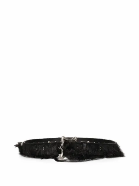 THUG CLUB Maine faux-fur studded belt