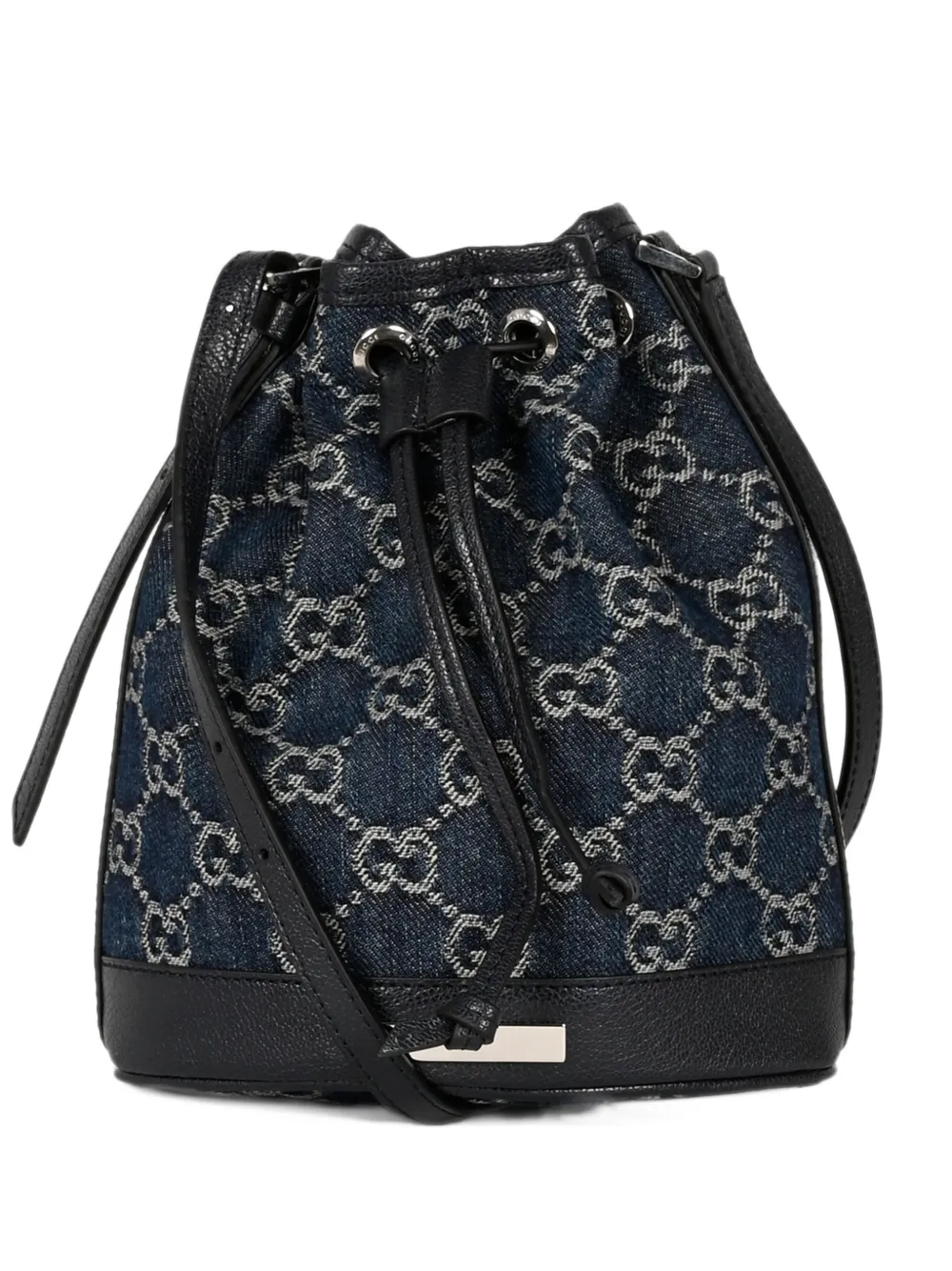 Gucci mini bucket bag with Gucci plaque - Blau
