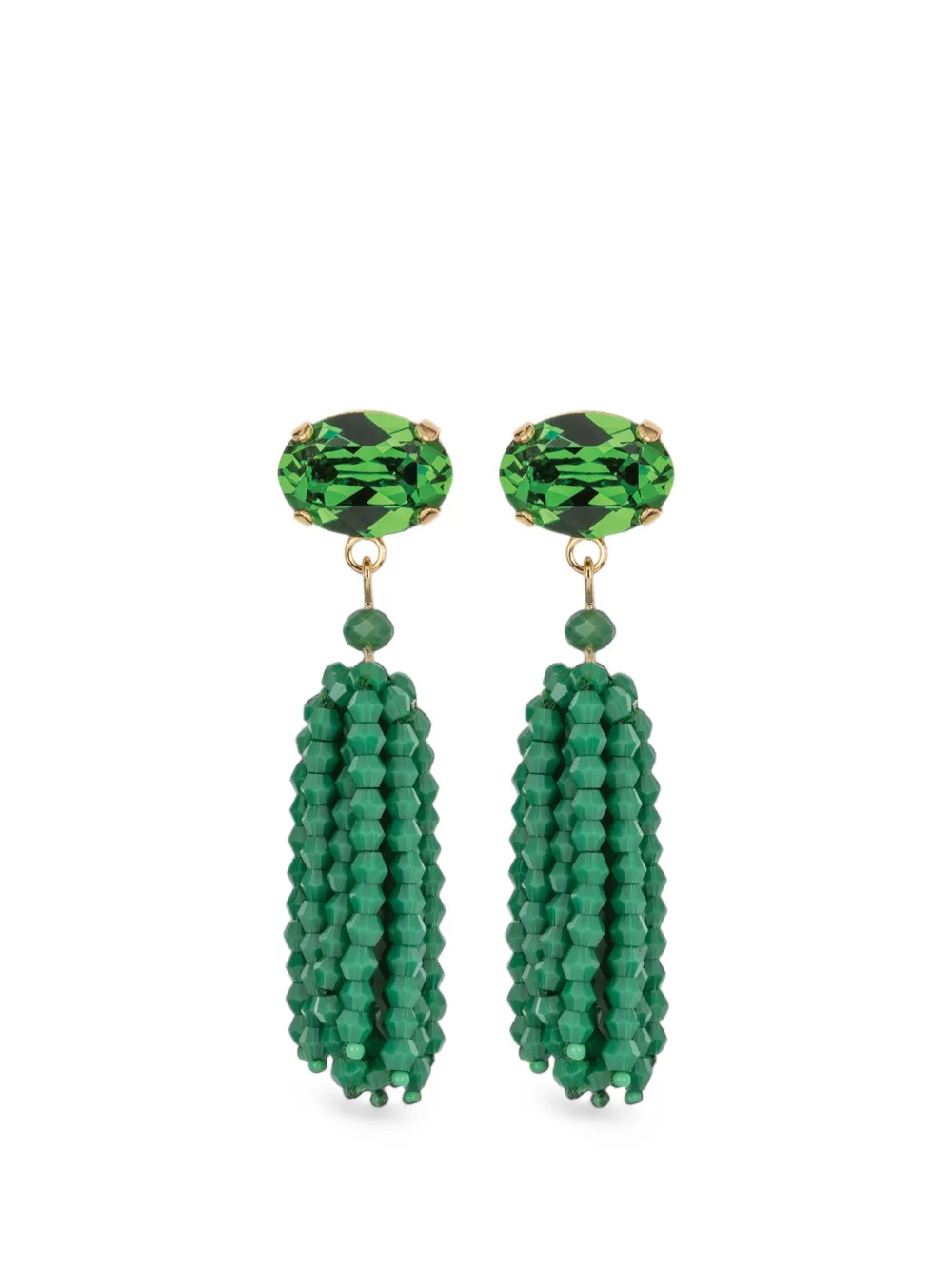 Jennifer Behr Orecchini Ryah con cristalli - Verde