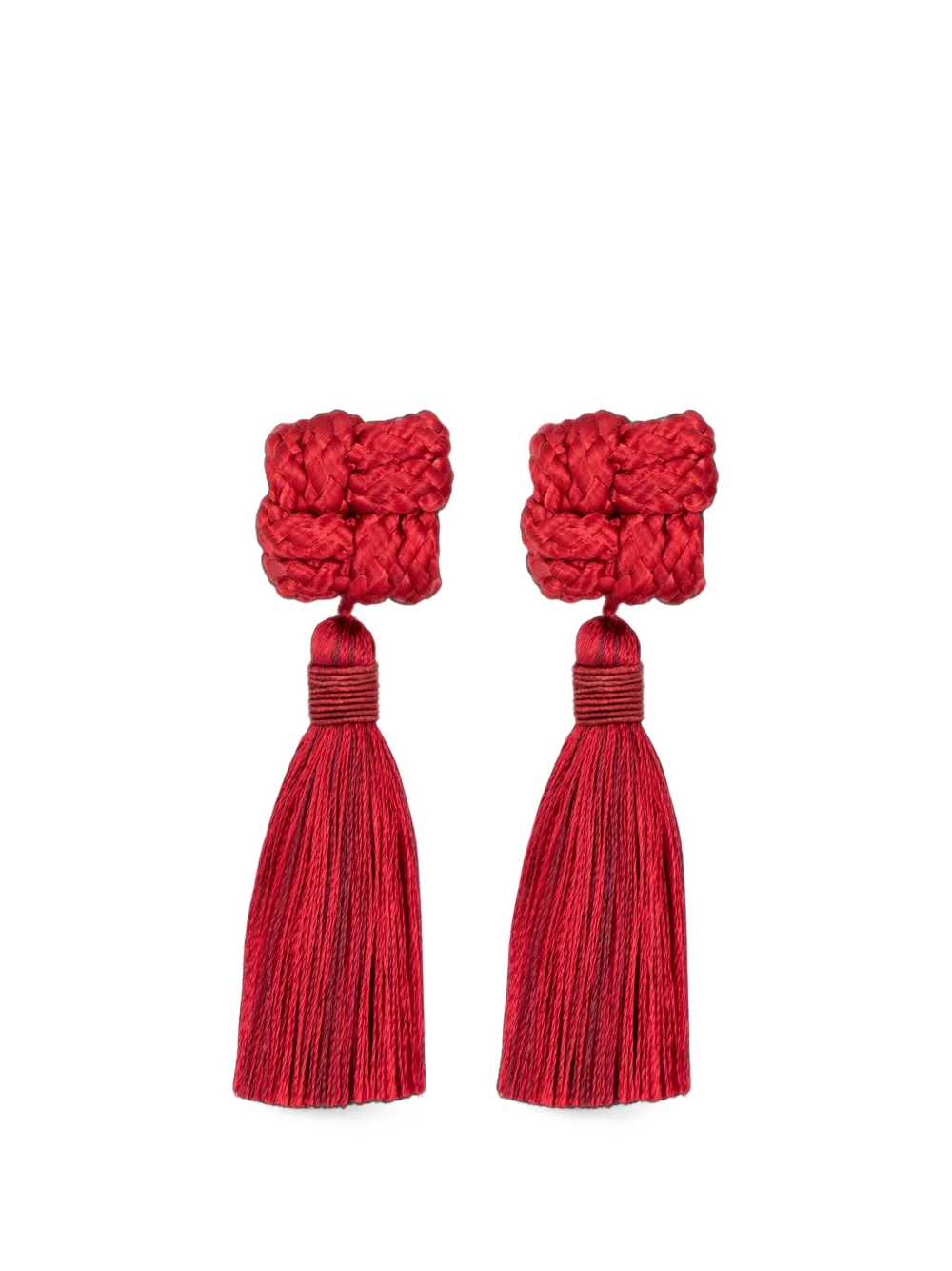 Jennifer Behr Orecchini Carmella con nappa - Rosso