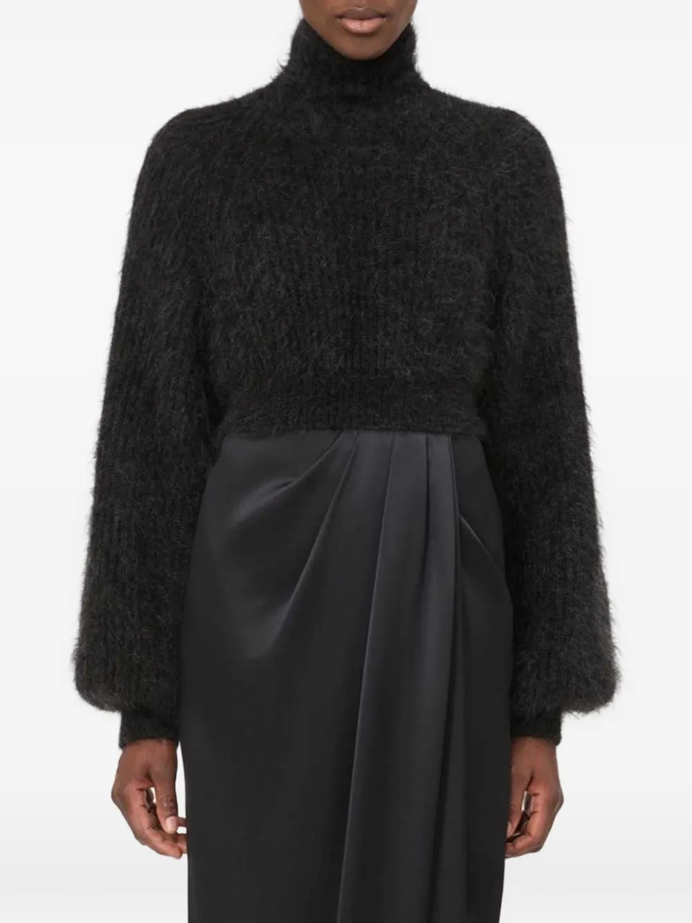 Max Mara Trui met hoge hals en uitgesneden details Zwart