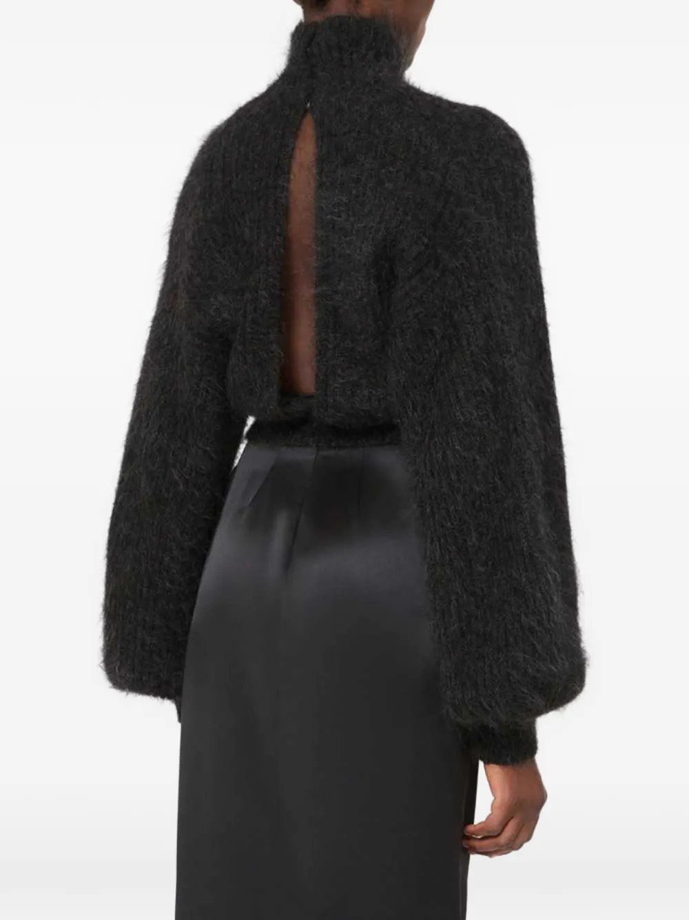 Max Mara Trui met hoge hals en uitgesneden details Zwart