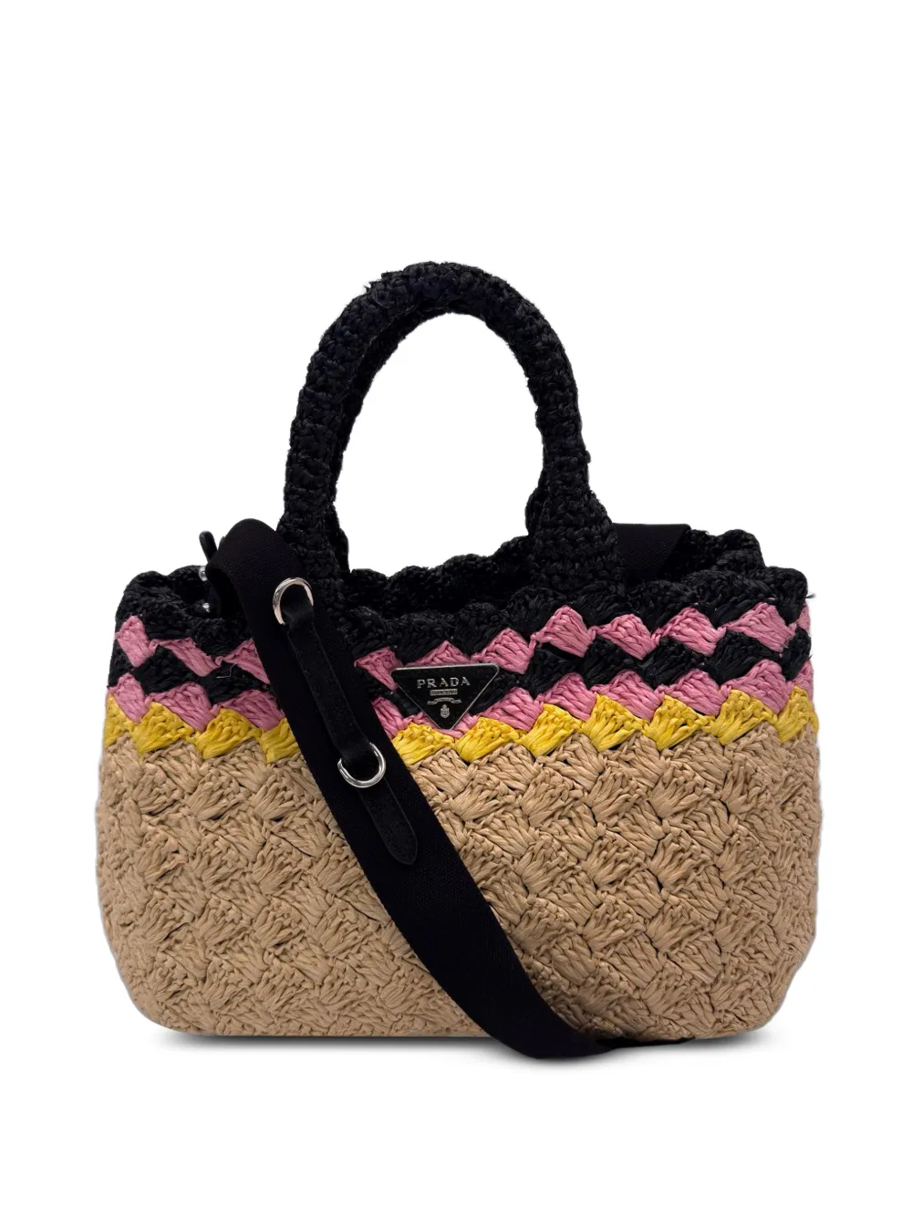 Prada Pre-Owned 2013-2026 Raffia satchel - Toni neutri