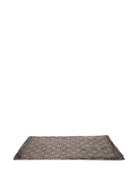 Dell'oglio geometric-print frayed scarf