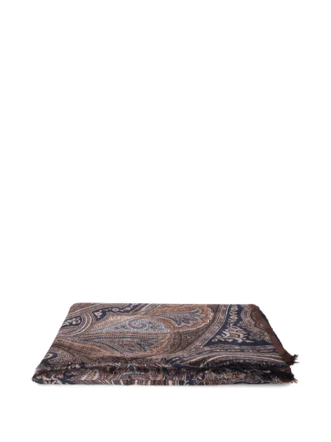 Dell'oglio paisley-print frayed scarf