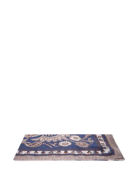 Dell'oglio floral-print fringed scarf