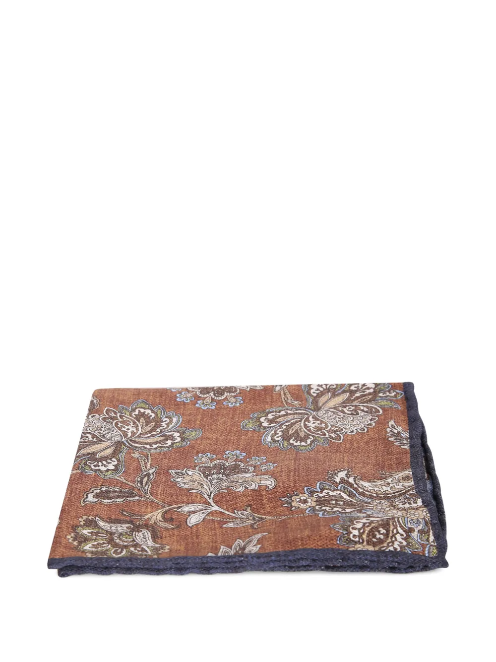 Dell'oglio floral-print pocket square | Brown | Image 1