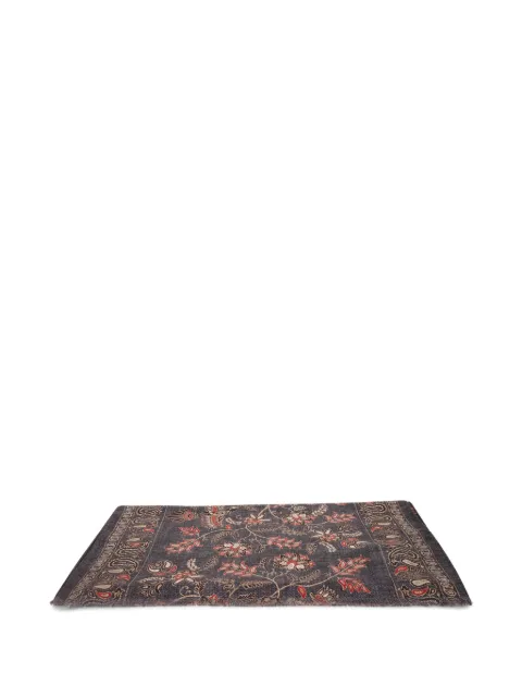 Dell'oglio floral-print fringed scarf