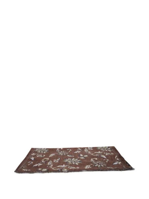 Dell'oglio floral-print frayed scarf