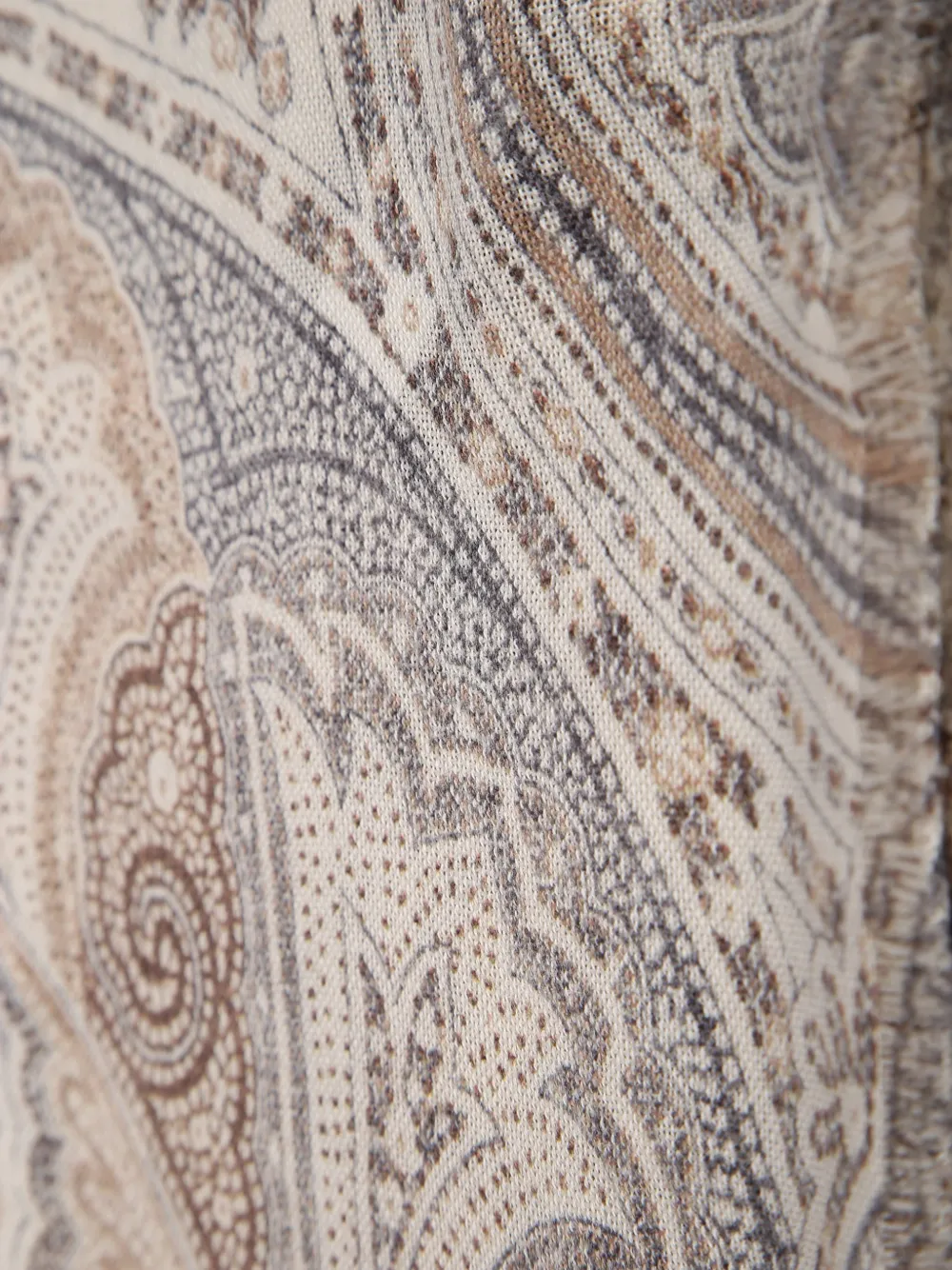 Dell'oglio paisley-print frayed scarf Grijs
