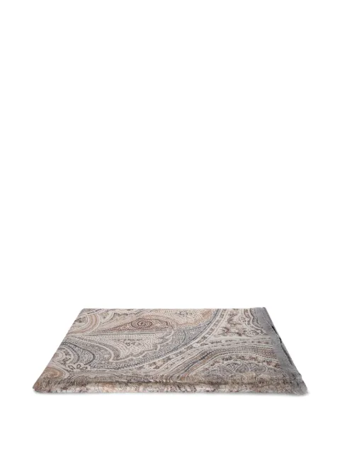 Dell'oglio paisley-print frayed scarf