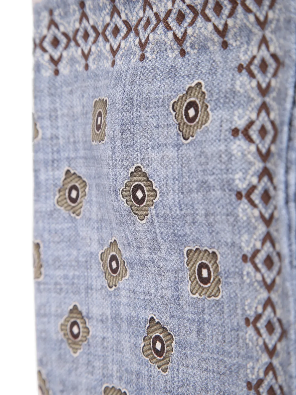 Dell'oglio geometric-print pocket square Blauw