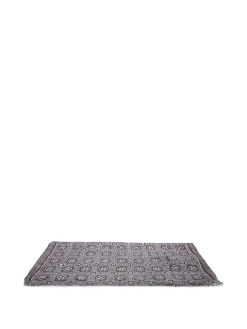 Dell'oglio geometric-print frayed scarf