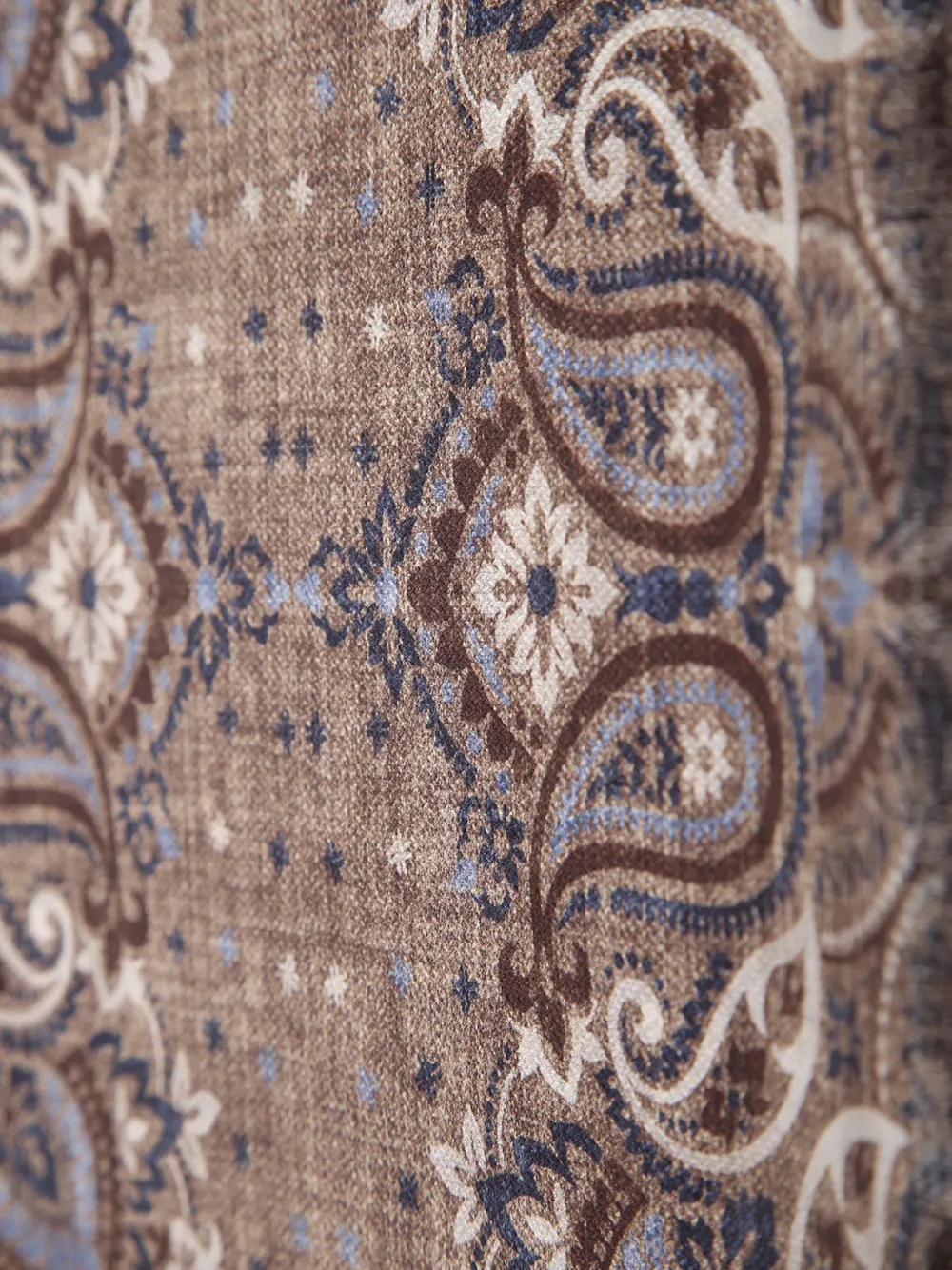 Dell'oglio paisley-print frayed scarf Bruin