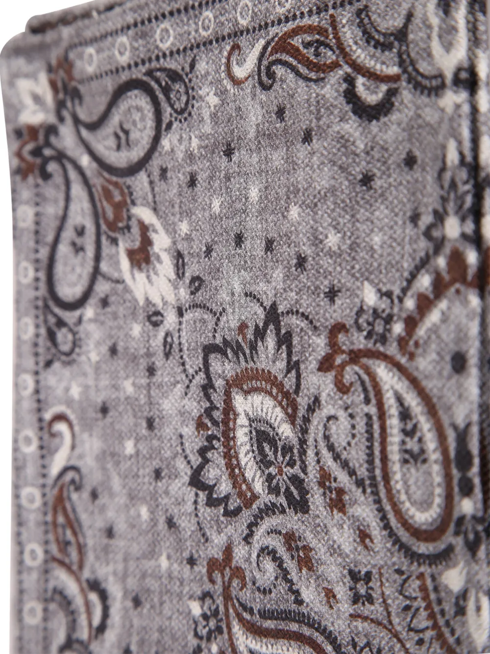 Dell'oglio paisley-print pocket square Grijs
