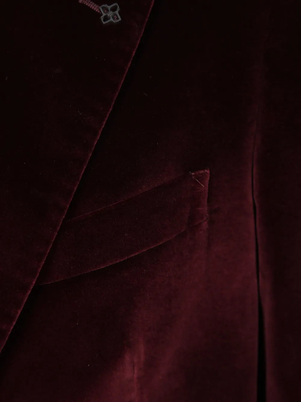 Tagliatore velvet single-breasted blazer Rood