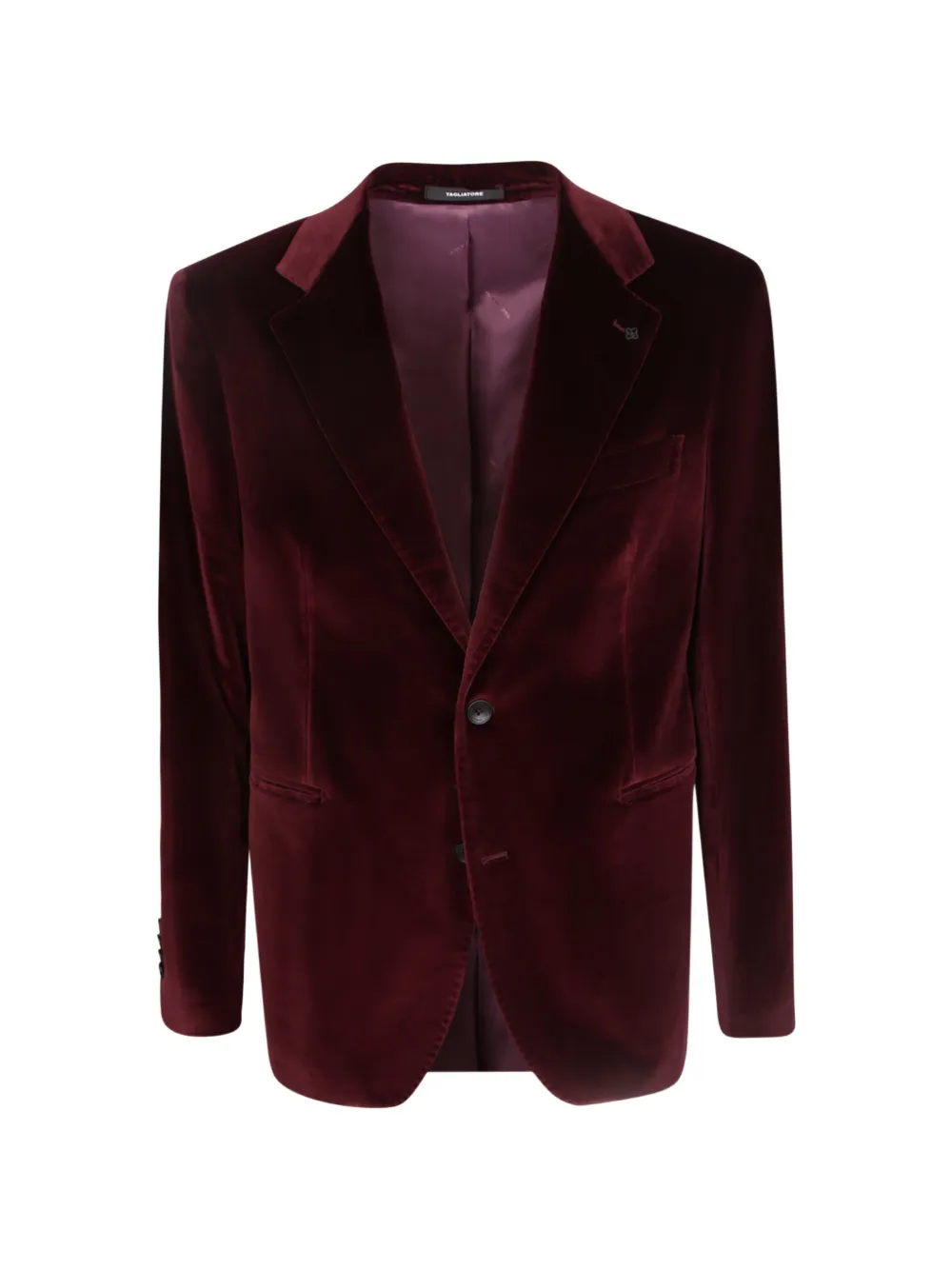 Tagliatore velvet single-breasted blazer Rood