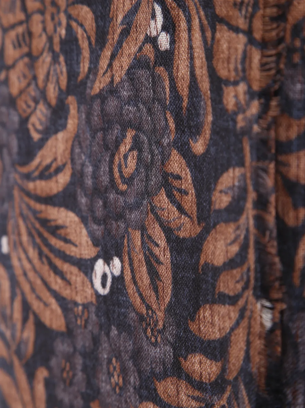 Dell'oglio floral-print frayed scarf Bruin