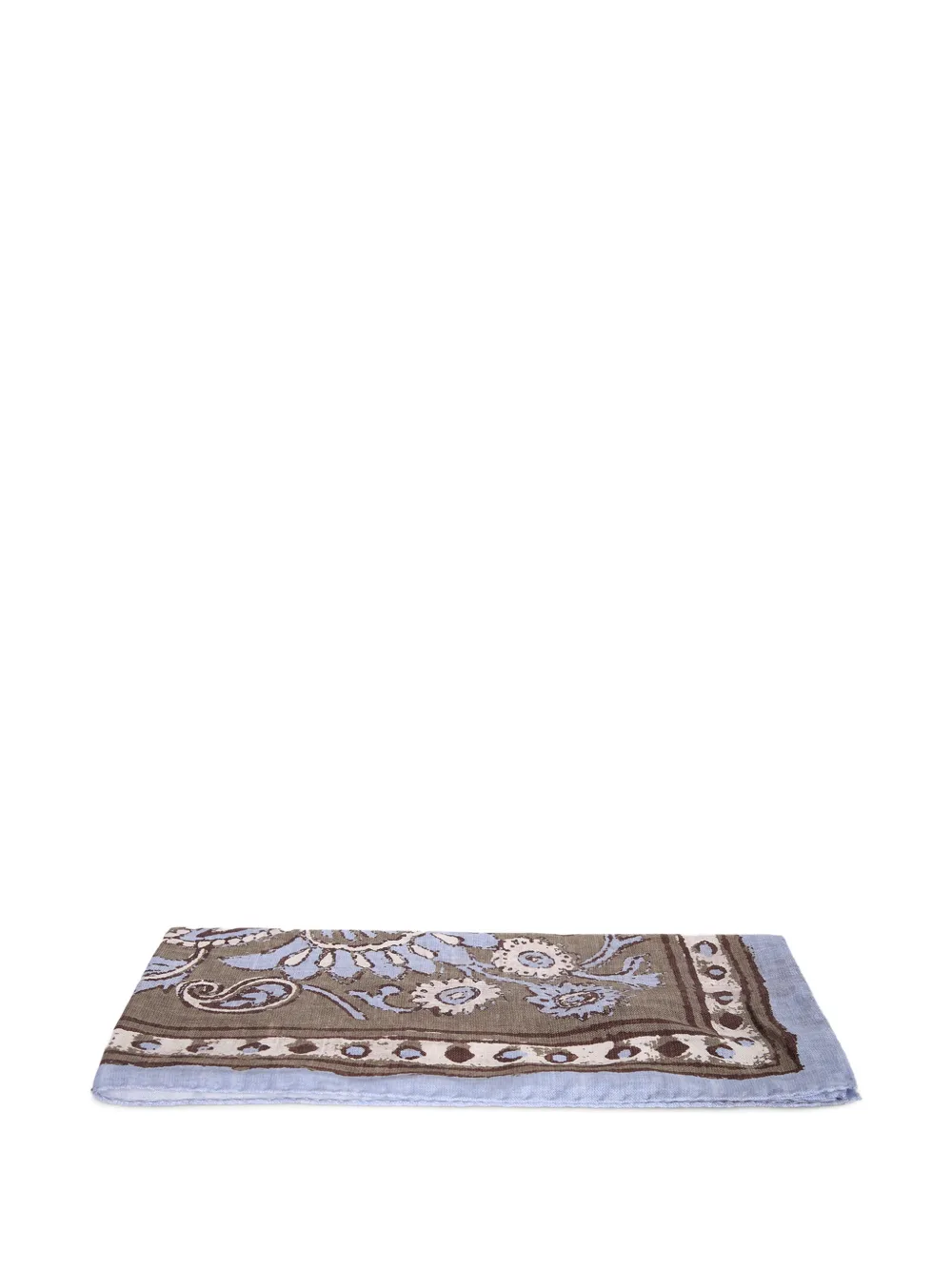 Dell'oglio floral-print pocket square | Brown | Image 1