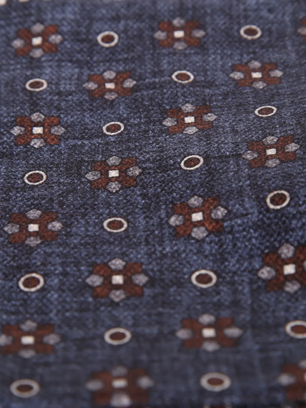 Dell'oglio geometric-print pocket square Blauw