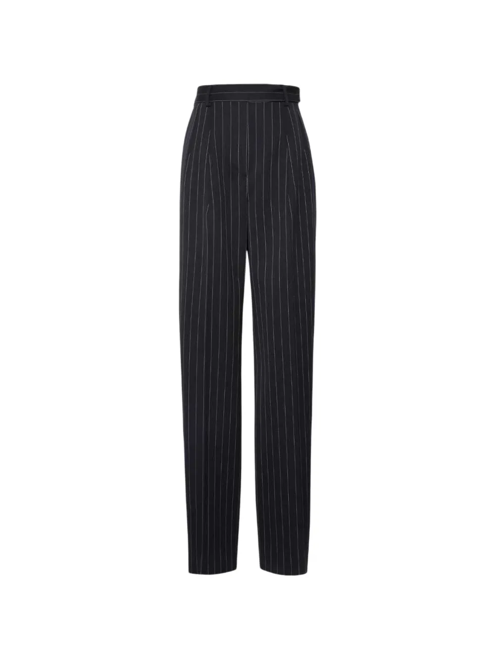 Sportmax SPSEditta pinstripe-pattern pleated trousers - Nero