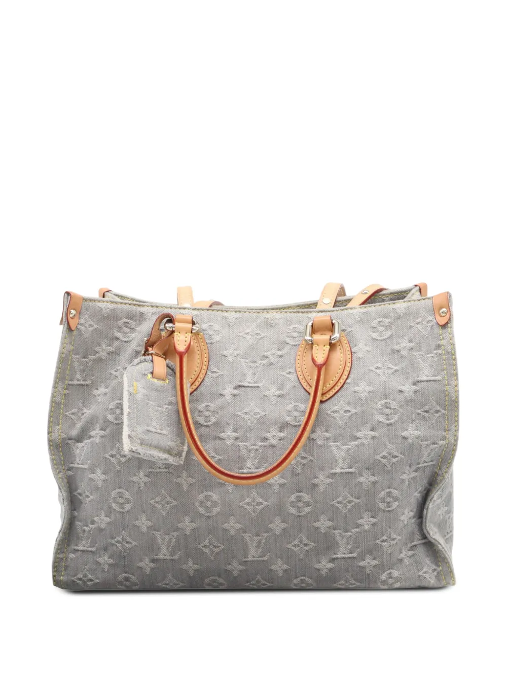 Louis Vuitton Pre-Owned 2021-2026 Monogram Denim Onthego MM satchel - Grey