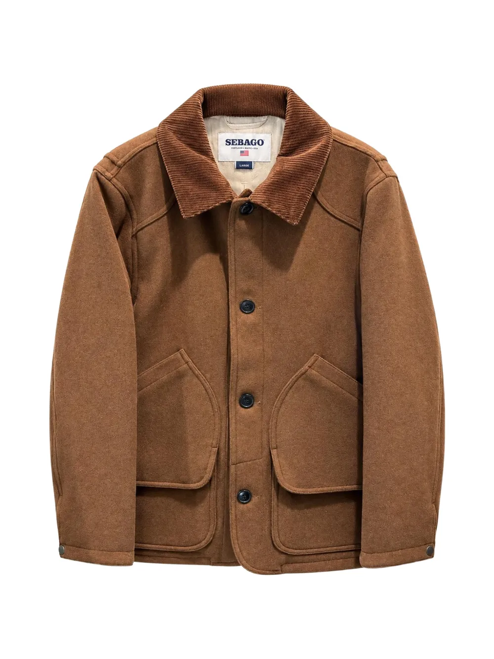 Sebago Tenny Corduroy-collar Jacket In Brown