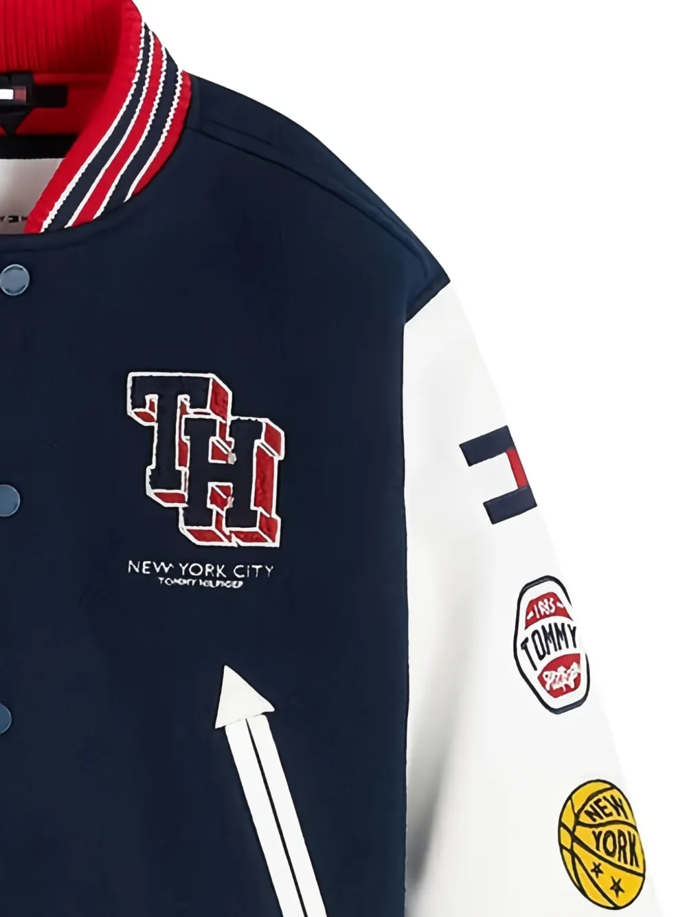 Tommy Hilfiger Junior Bomberjack met geborduurde patch Blauw