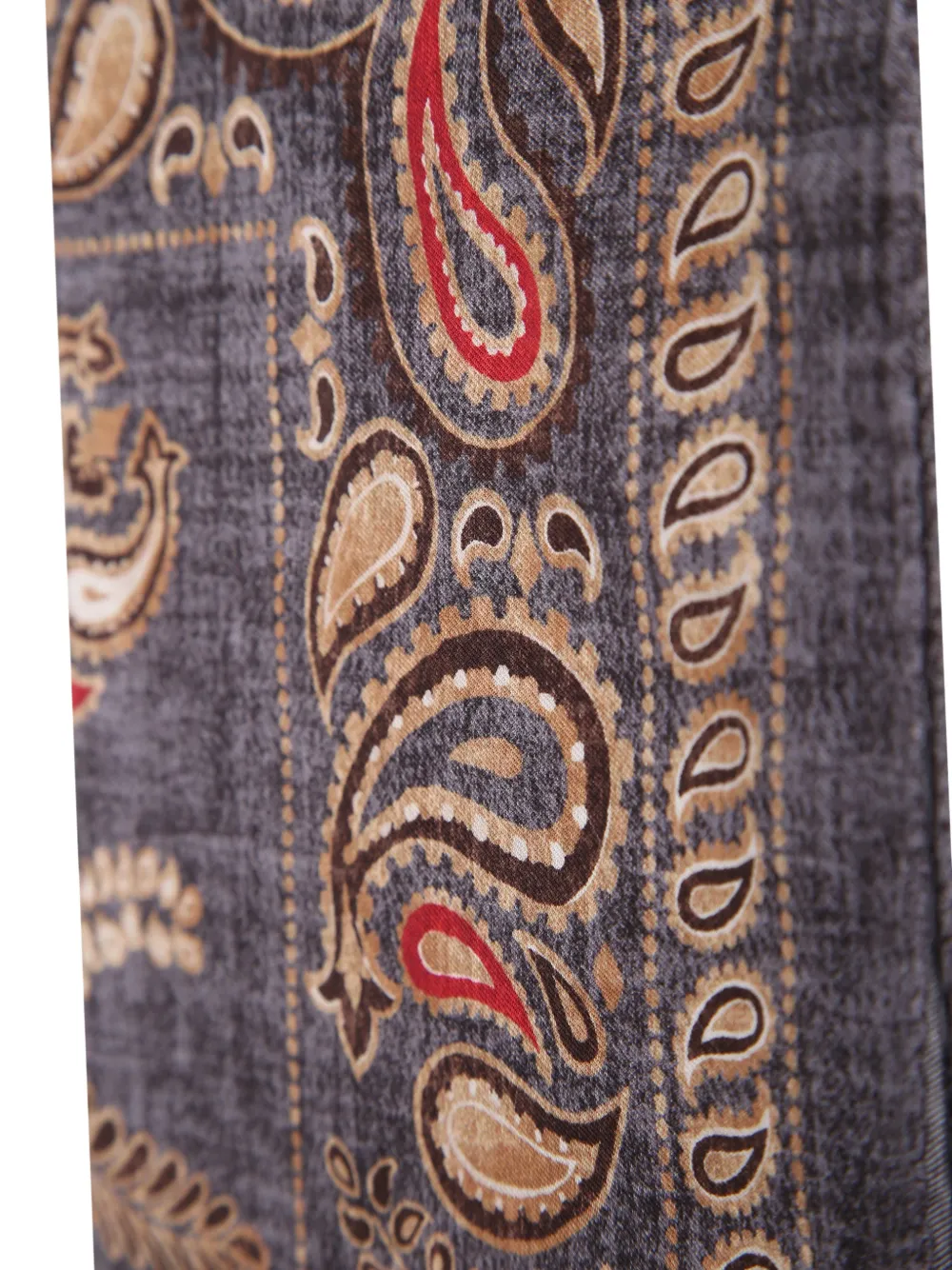 Dell'oglio paisley-print fringed scarf Veelkleurig